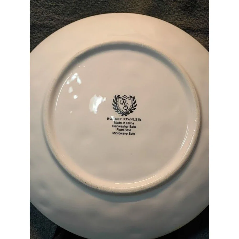 Set/2 Robert Stanley Harvest Pumpkin Salad Dessert Plates Fall Thanksgiving 1C